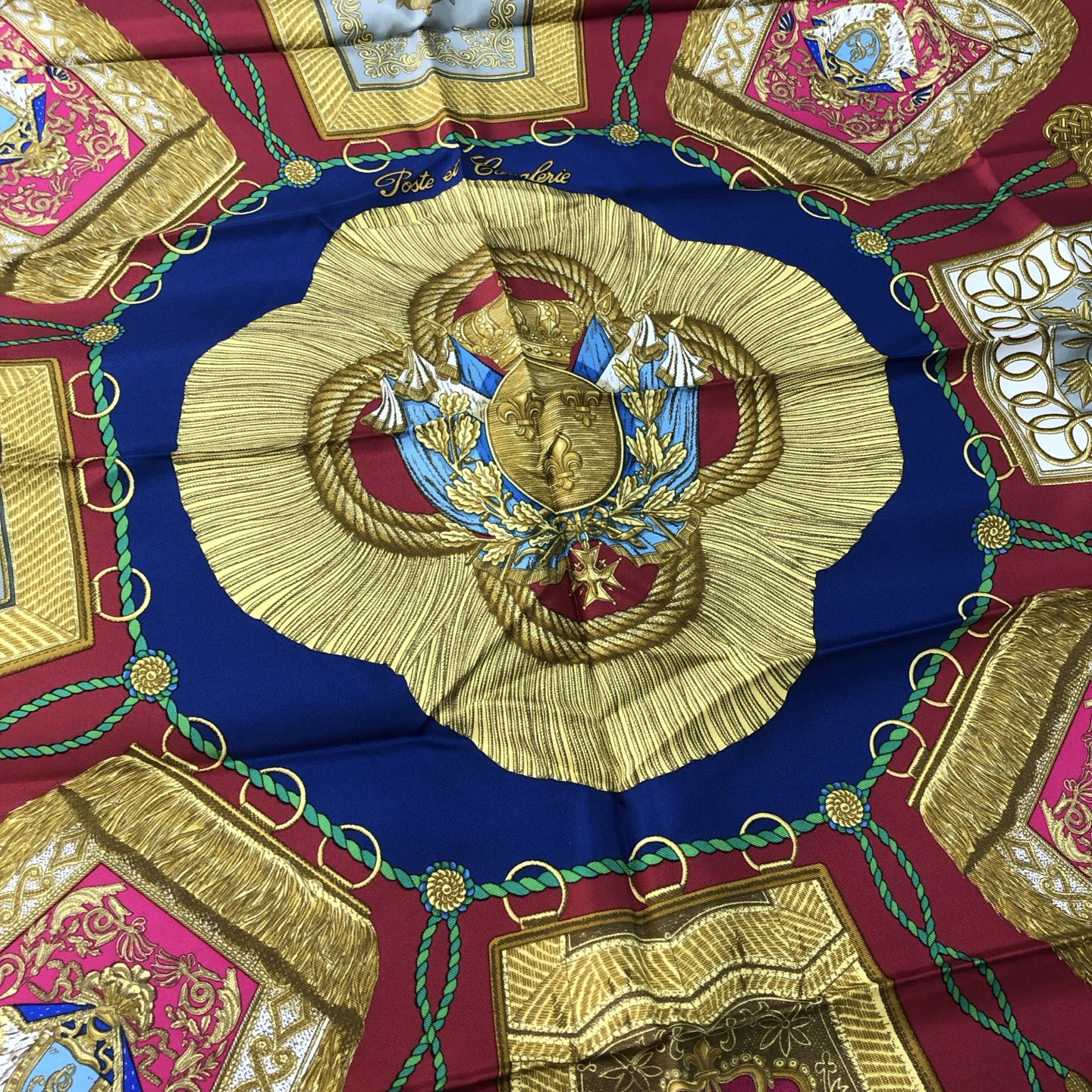 HERMÈS Poste et Cavalerie 90 Silk Scarf [Used]