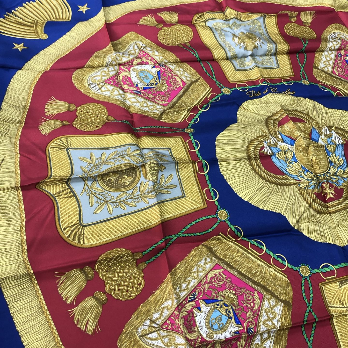 HERMÈS Poste et Cavalerie 90 Silk Scarf [Used]