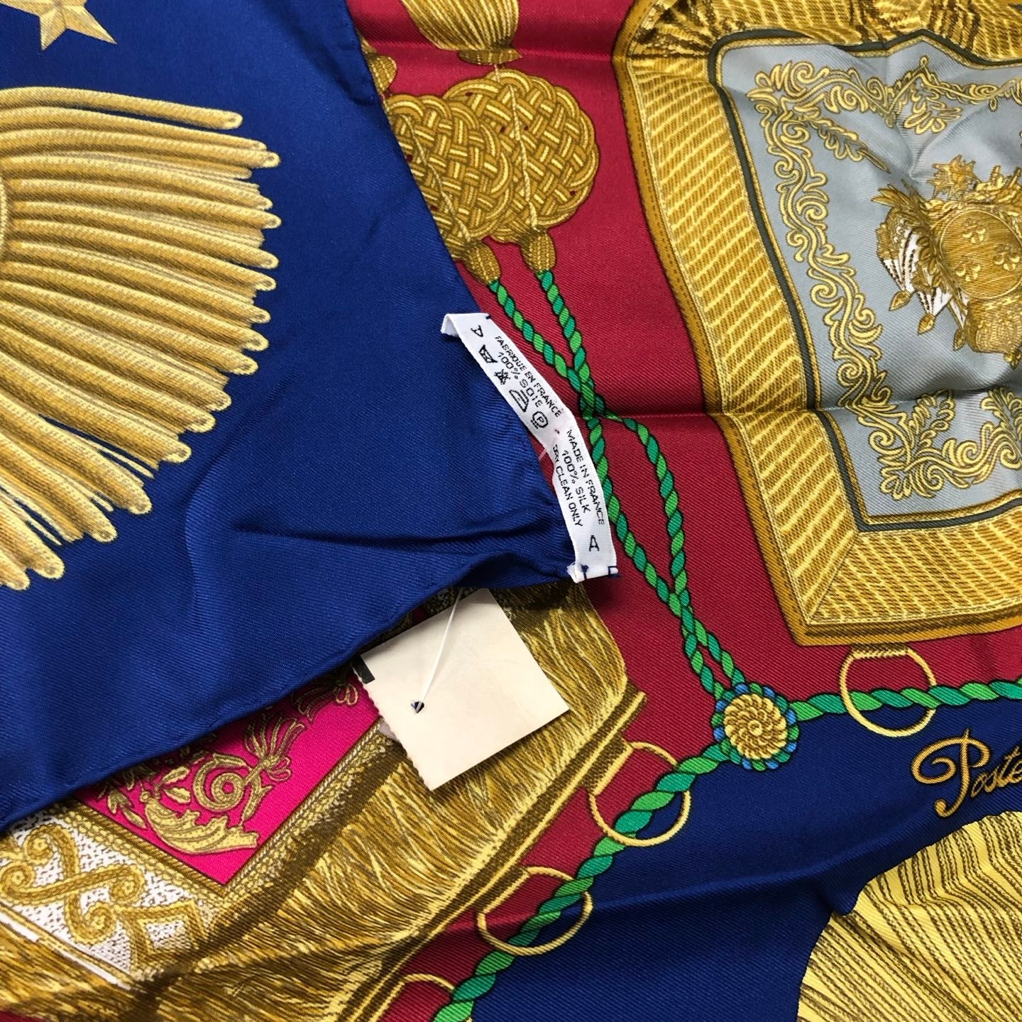 HERMÈS Poste et Cavalerie 90 Silk Scarf [Used]