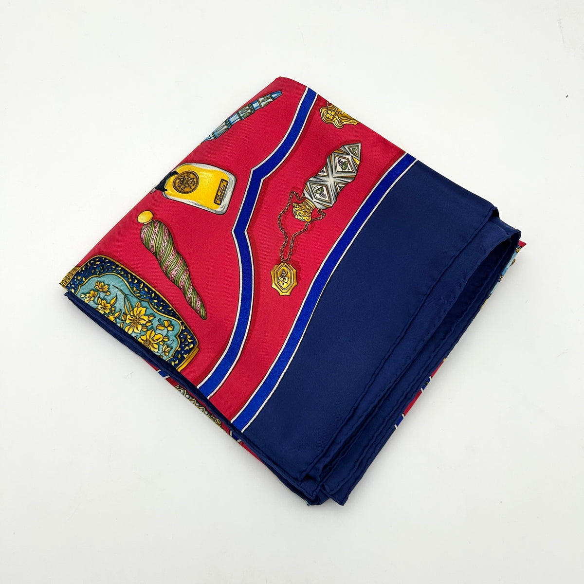 HERMÈS Qu'importe le Flacon 90 Silk Scarf [Used]