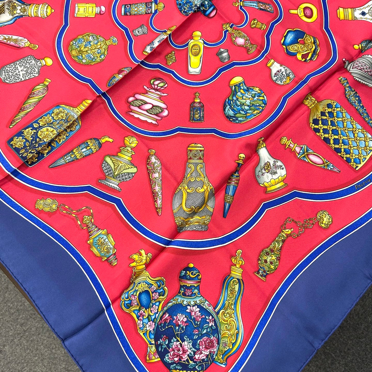 HERMÈS Qu'importe le Flacon 90 Silk Scarf [Used]