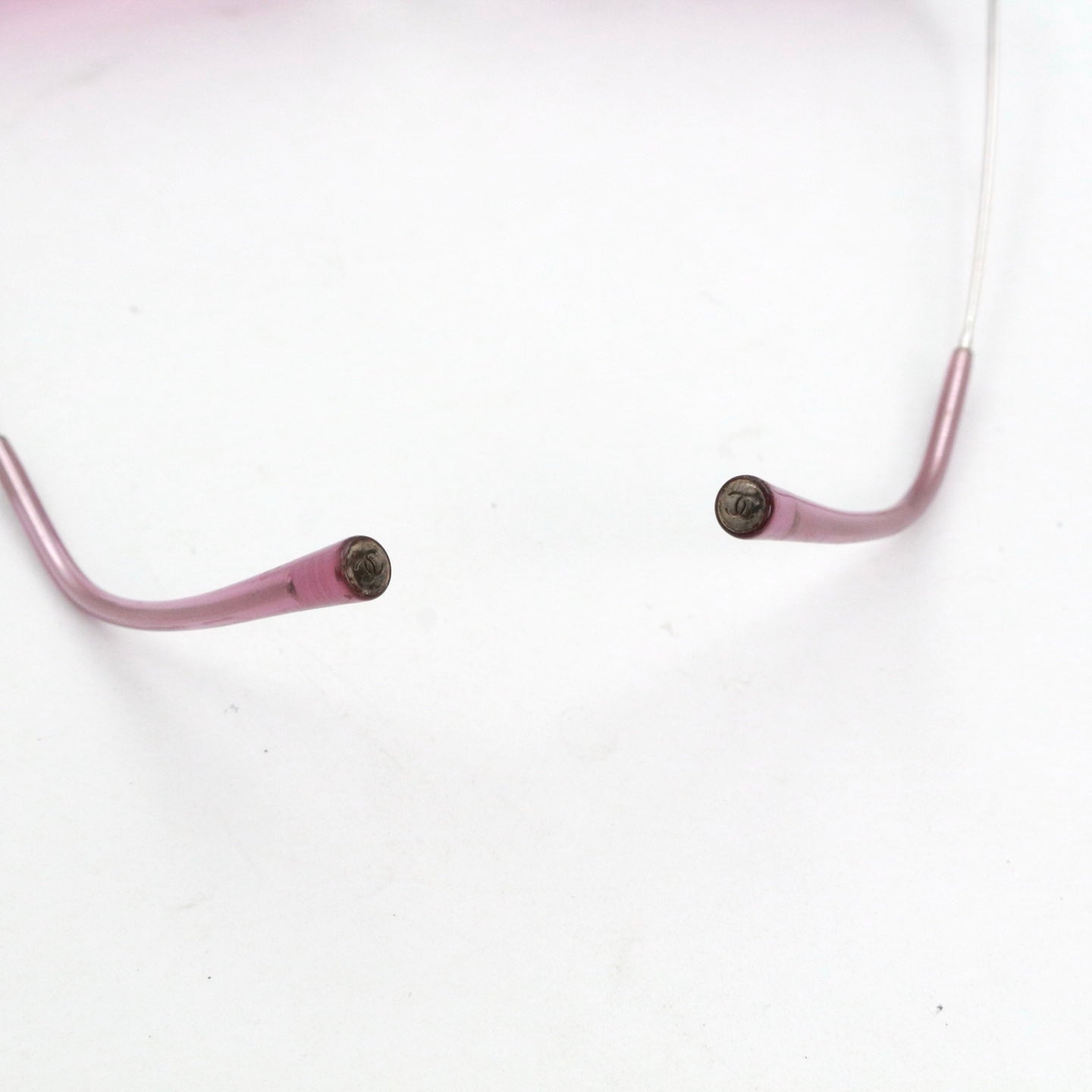 CHANEL Pink Gradient Rimless Cat-Eye Sunglasses [Used]