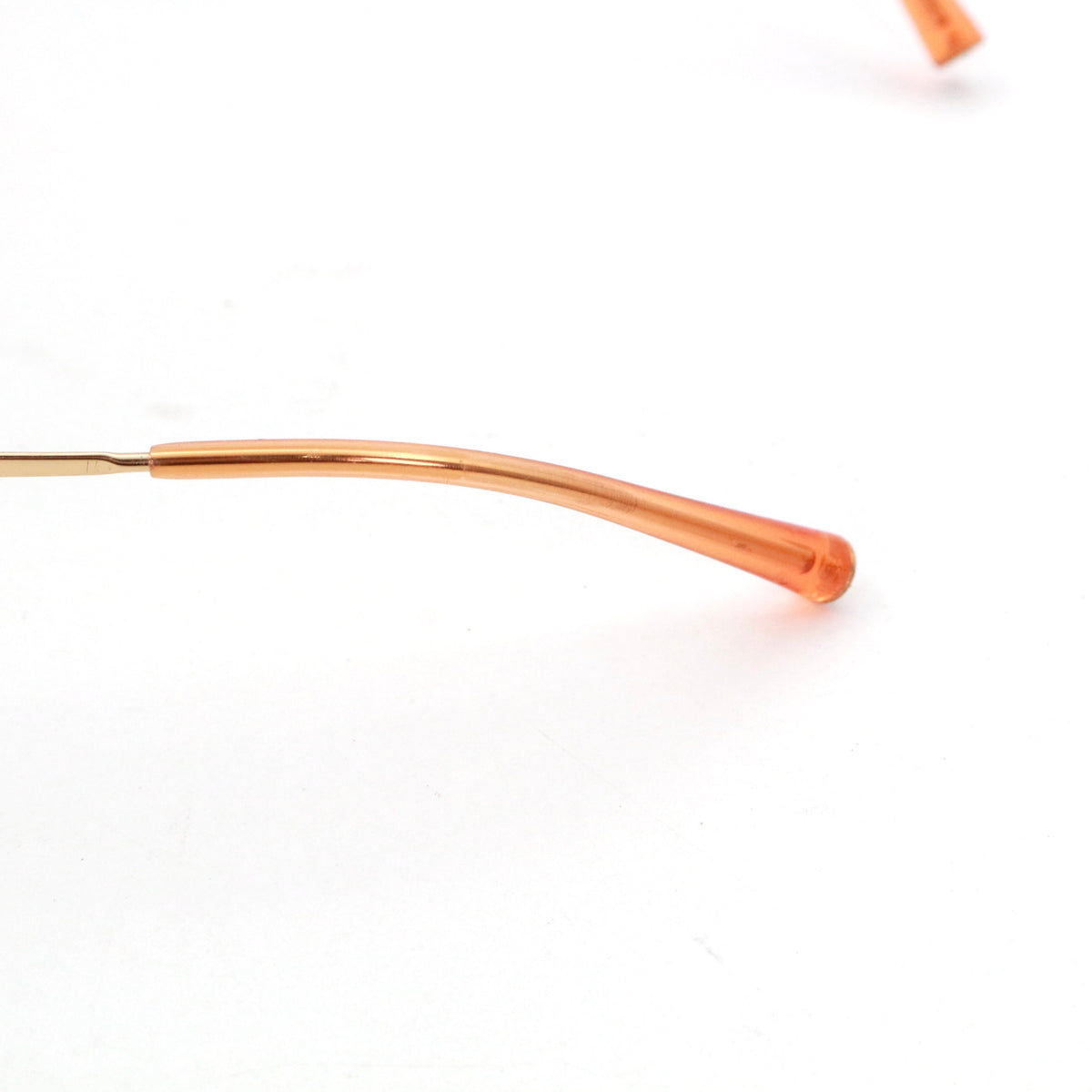 CHANEL Orange Gradient Rimless Rhinestone CC Sunglasses [Used]