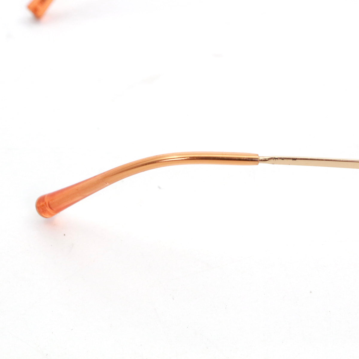 CHANEL Orange Gradient Rimless Rhinestone CC Sunglasses [Used]
