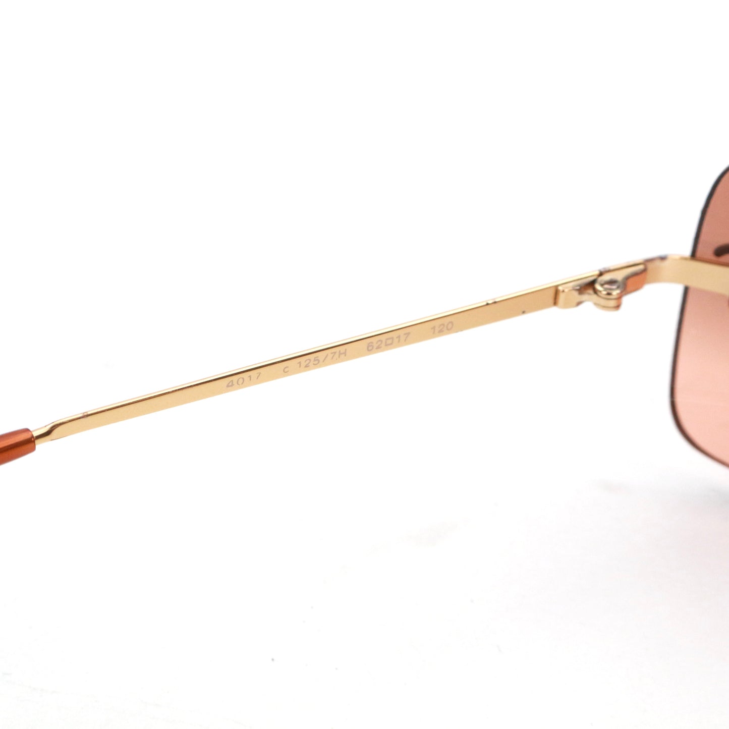 CHANEL Peach Brown Rimless CC Logo Y2K Sunglasses [Used]