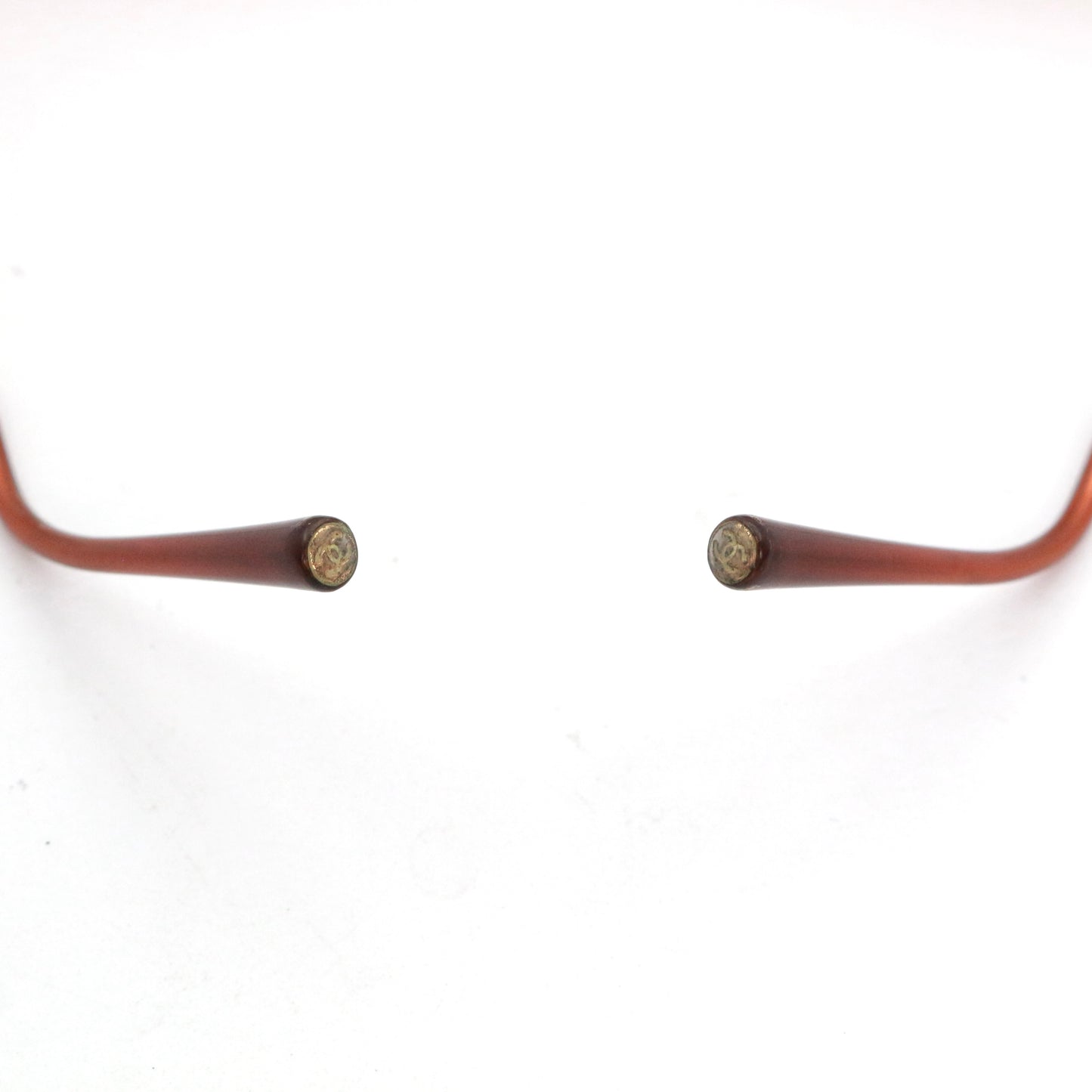 CHANEL Peach Brown Rimless CC Logo Y2K Sunglasses [Used]