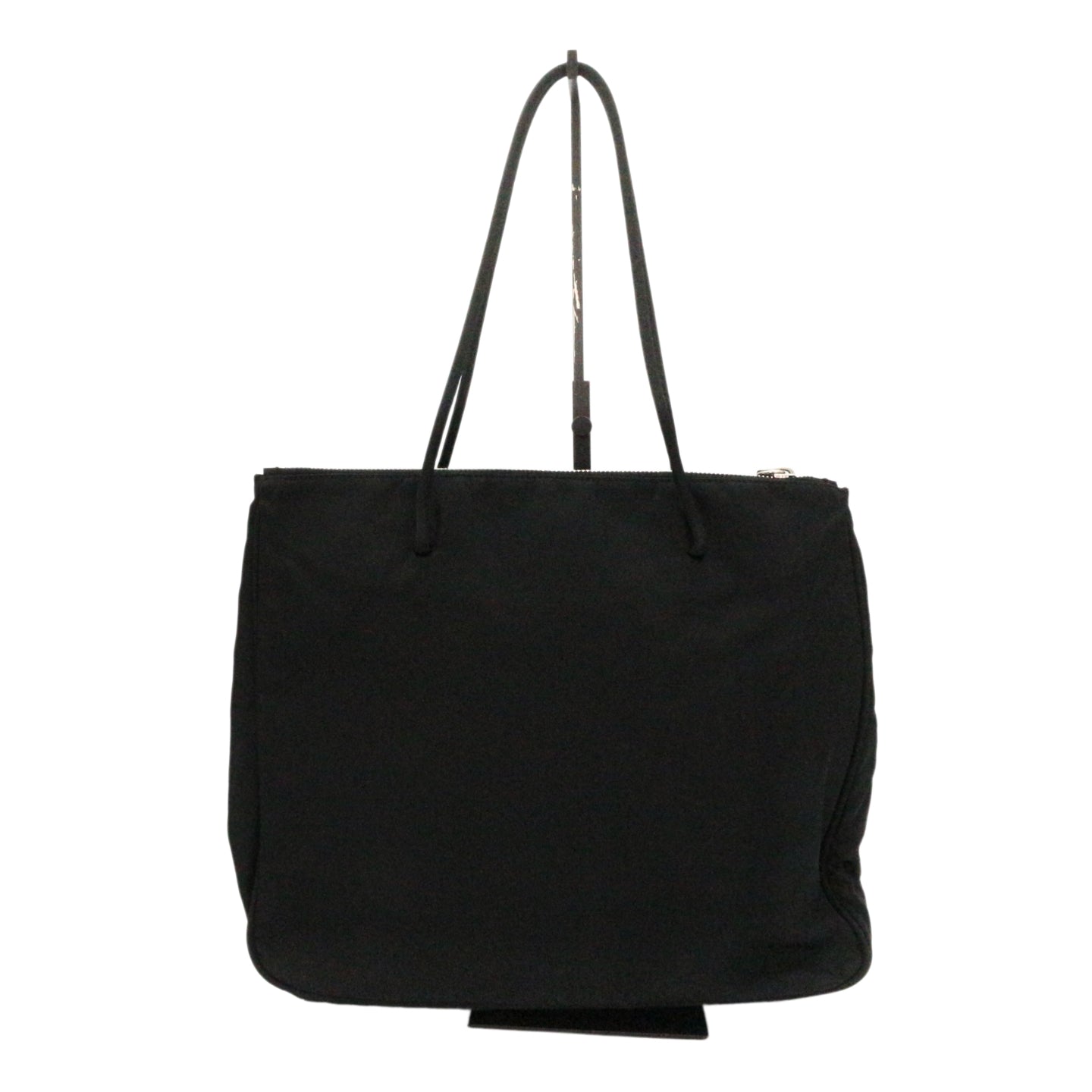 PRADA Black Nylon & Leather Tote Bag [Used]