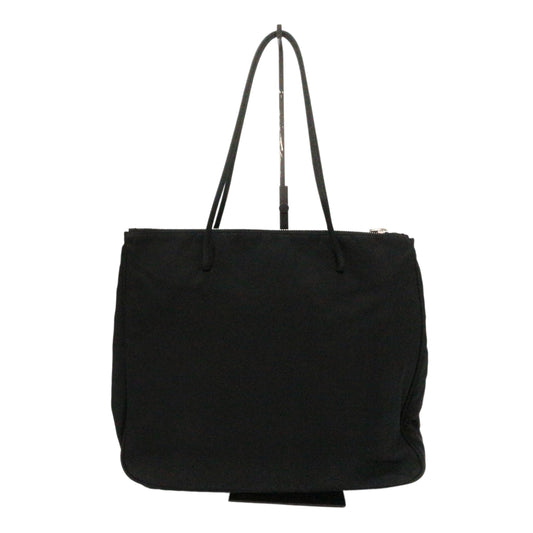PRADA Black Nylon & Leather Tote Bag [Used]