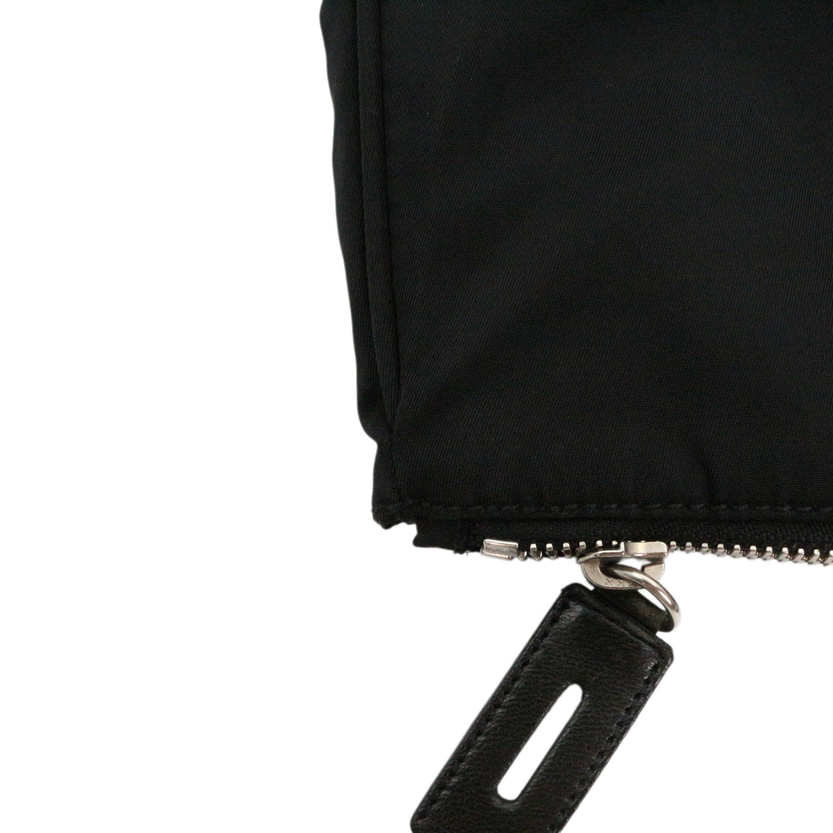 PRADA Black Nylon & Leather Tote Bag [Used]