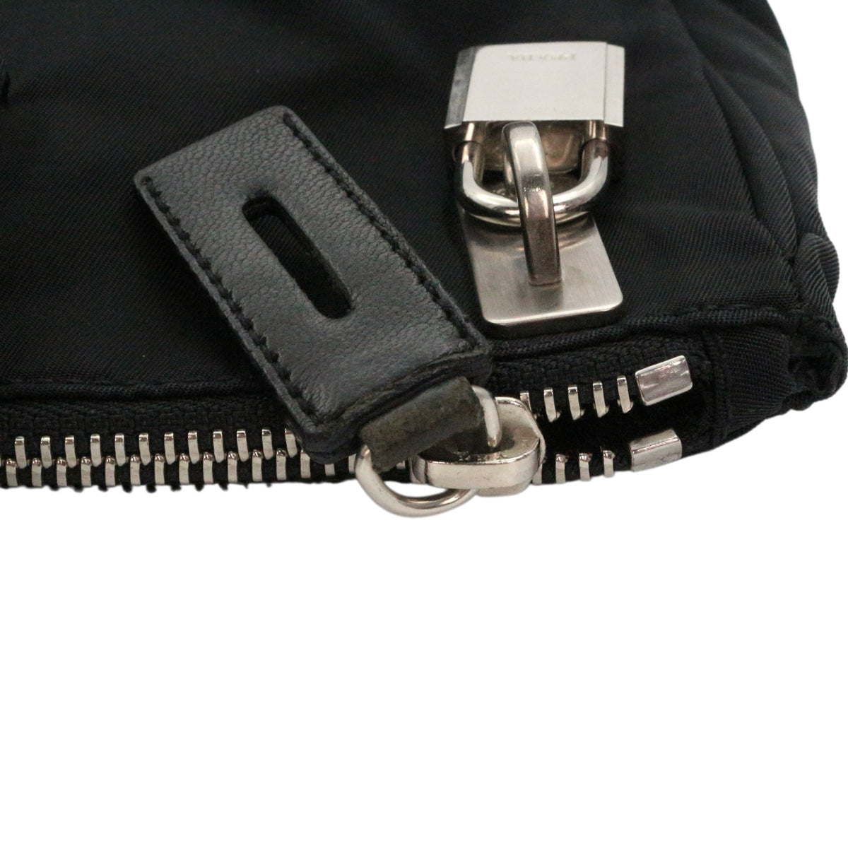 PRADA Black Nylon & Leather Tote Bag [Used]