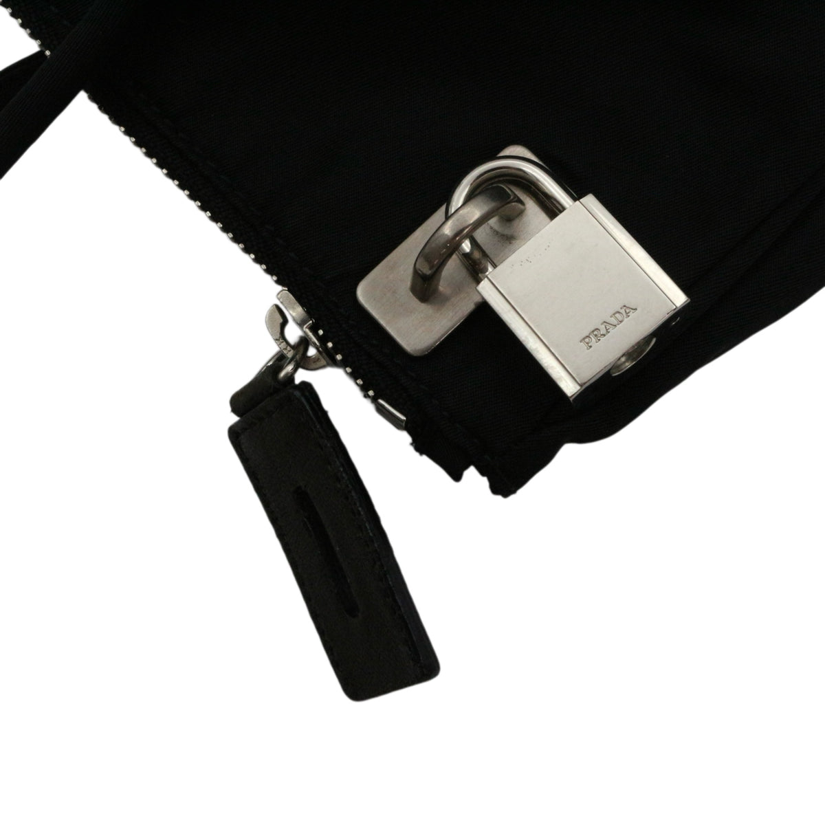 PRADA Black Nylon & Leather Tote Bag [Used]