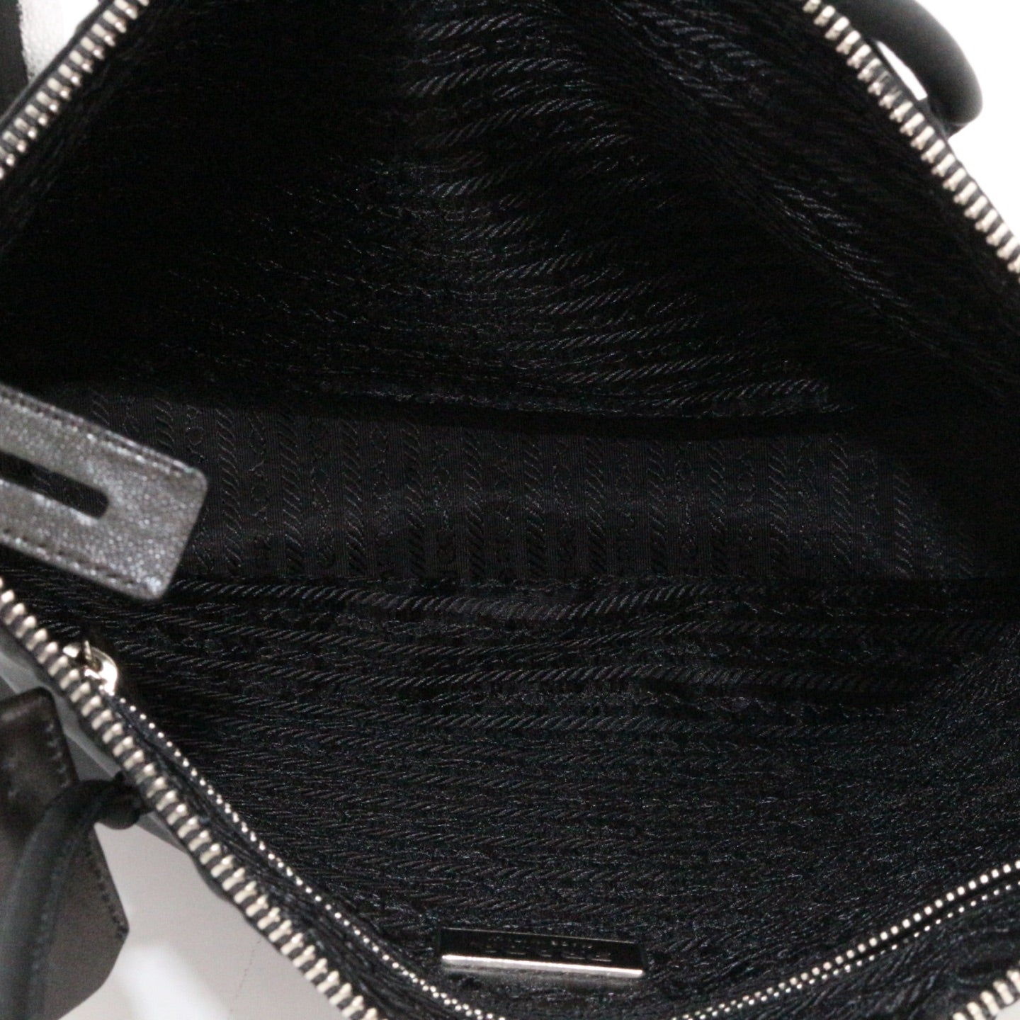 PRADA Black Nylon & Leather Tote Bag [Used]
