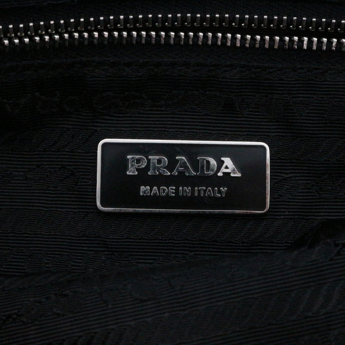 PRADA Black Nylon & Leather Tote Bag [Used]
