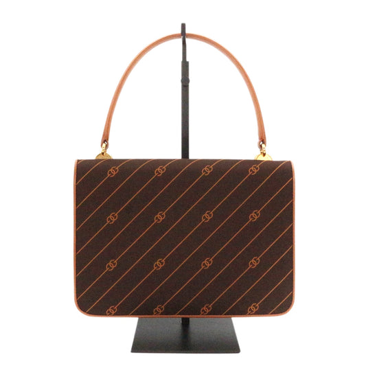 GUCCI Rare Vintage Brown Canvas & Leather Top Handle Bag [Used]