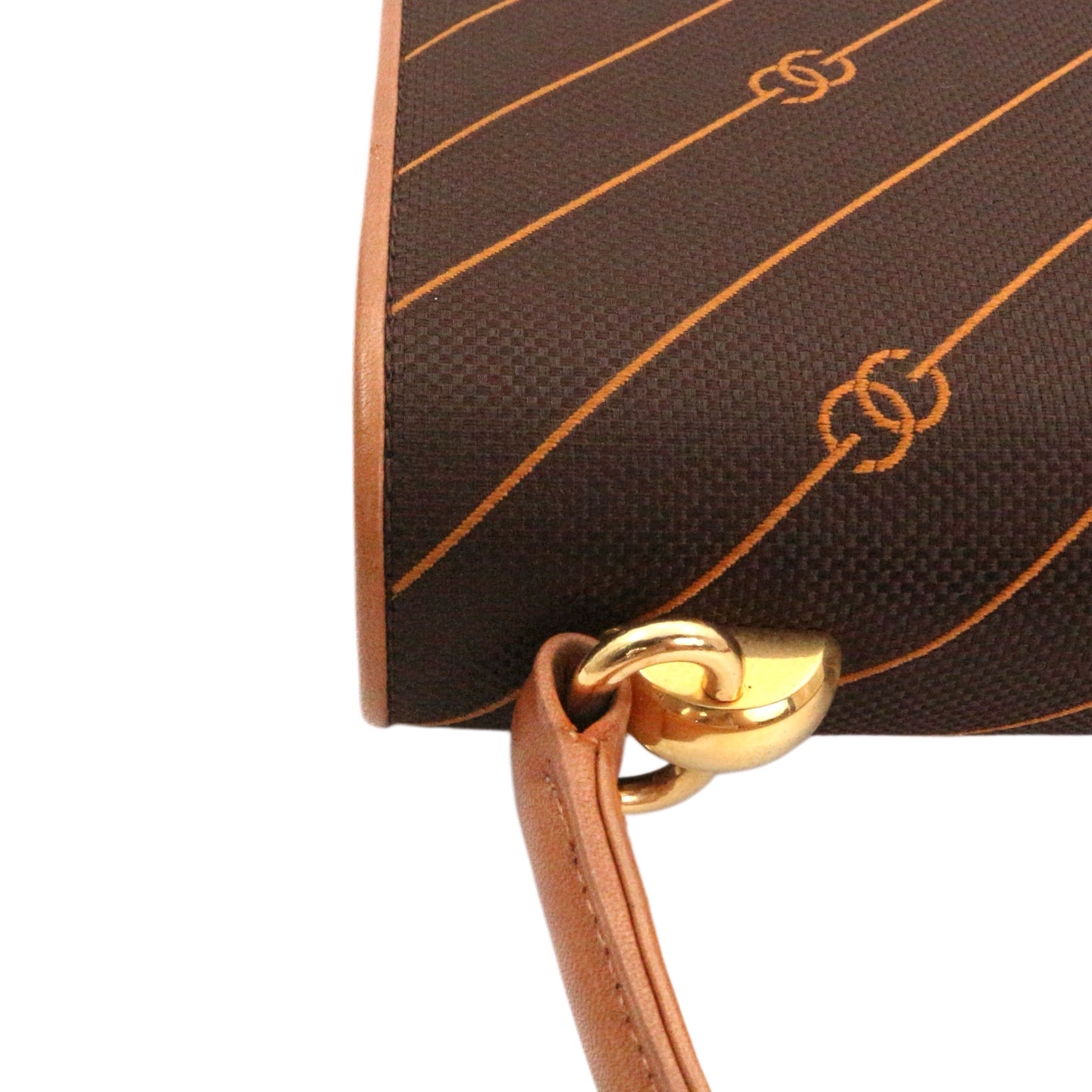 GUCCI Rare Vintage Brown Canvas & Leather Top Handle Bag [Used]
