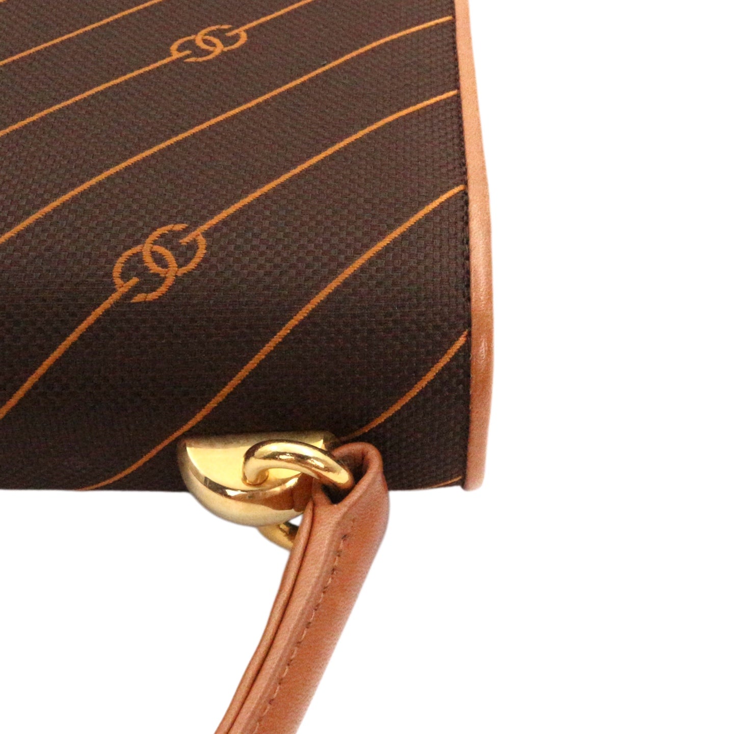 GUCCI Rare Vintage Brown Canvas & Leather Top Handle Bag [Used]