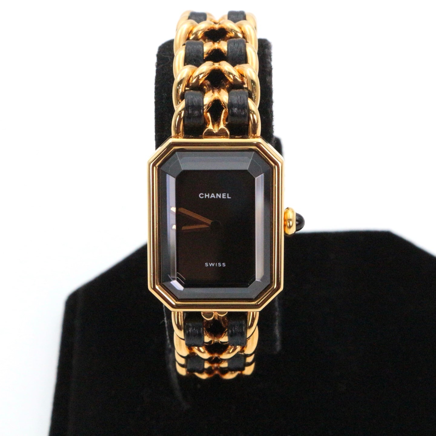 Chanel Première Black and Gold M Size Watch [Used]