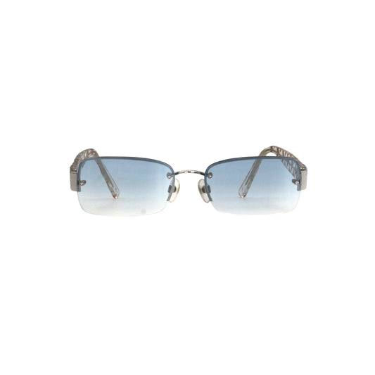 CHANEL Blue Gradient Rhinestone Y2K Sunglasses [Used]