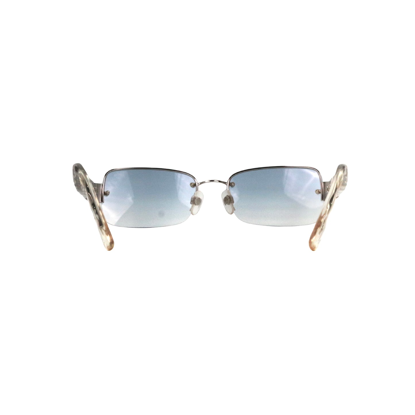 CHANEL Blue Gradient Rhinestone Y2K Sunglasses [Used]