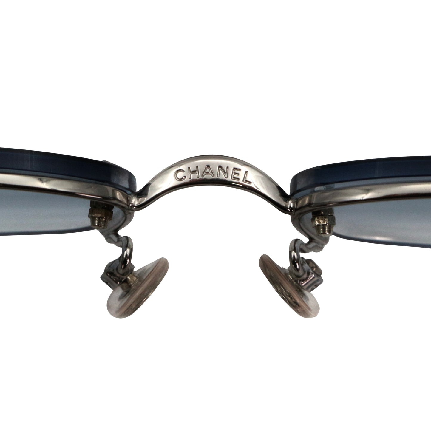 CHANEL Blue Gradient Rhinestone Y2K Sunglasses [Used]