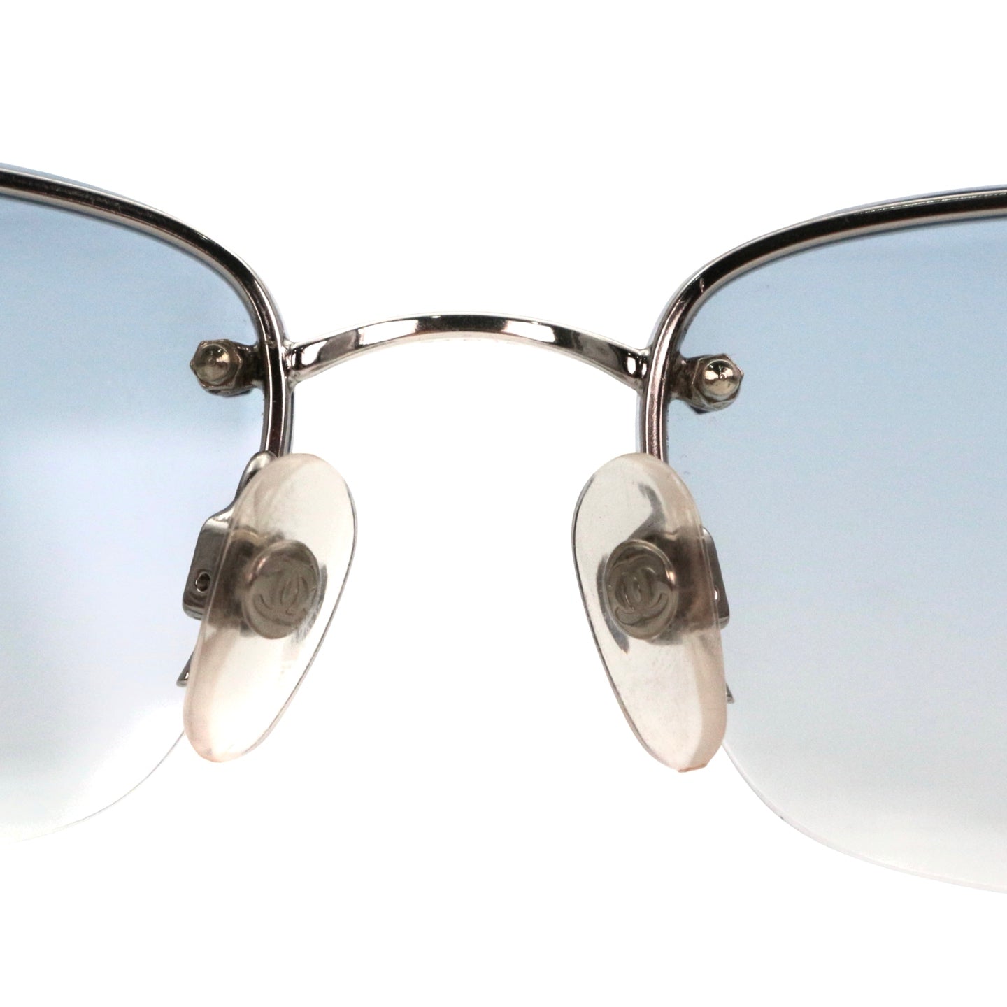 CHANEL Blue Gradient Rhinestone Y2K Sunglasses [Used]