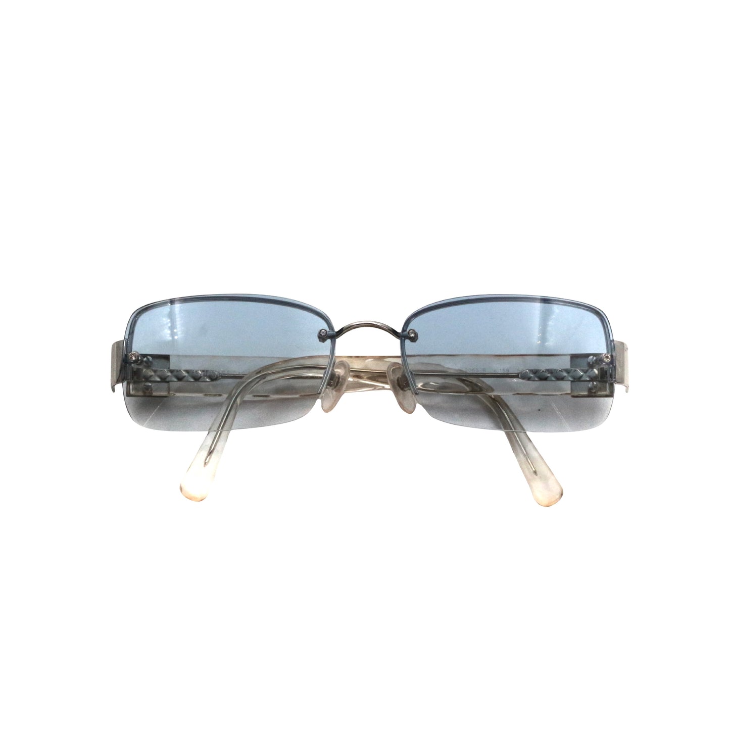 CHANEL Blue Gradient Rhinestone Y2K Sunglasses [Used]