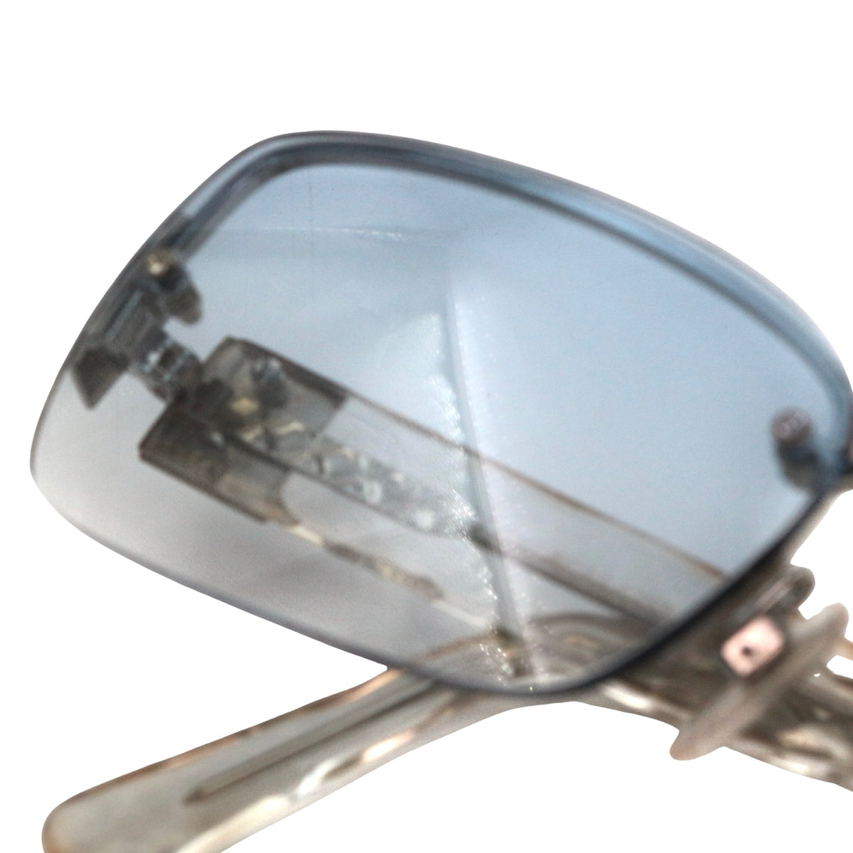 CHANEL Blue Gradient Rhinestone Y2K Sunglasses [Used]