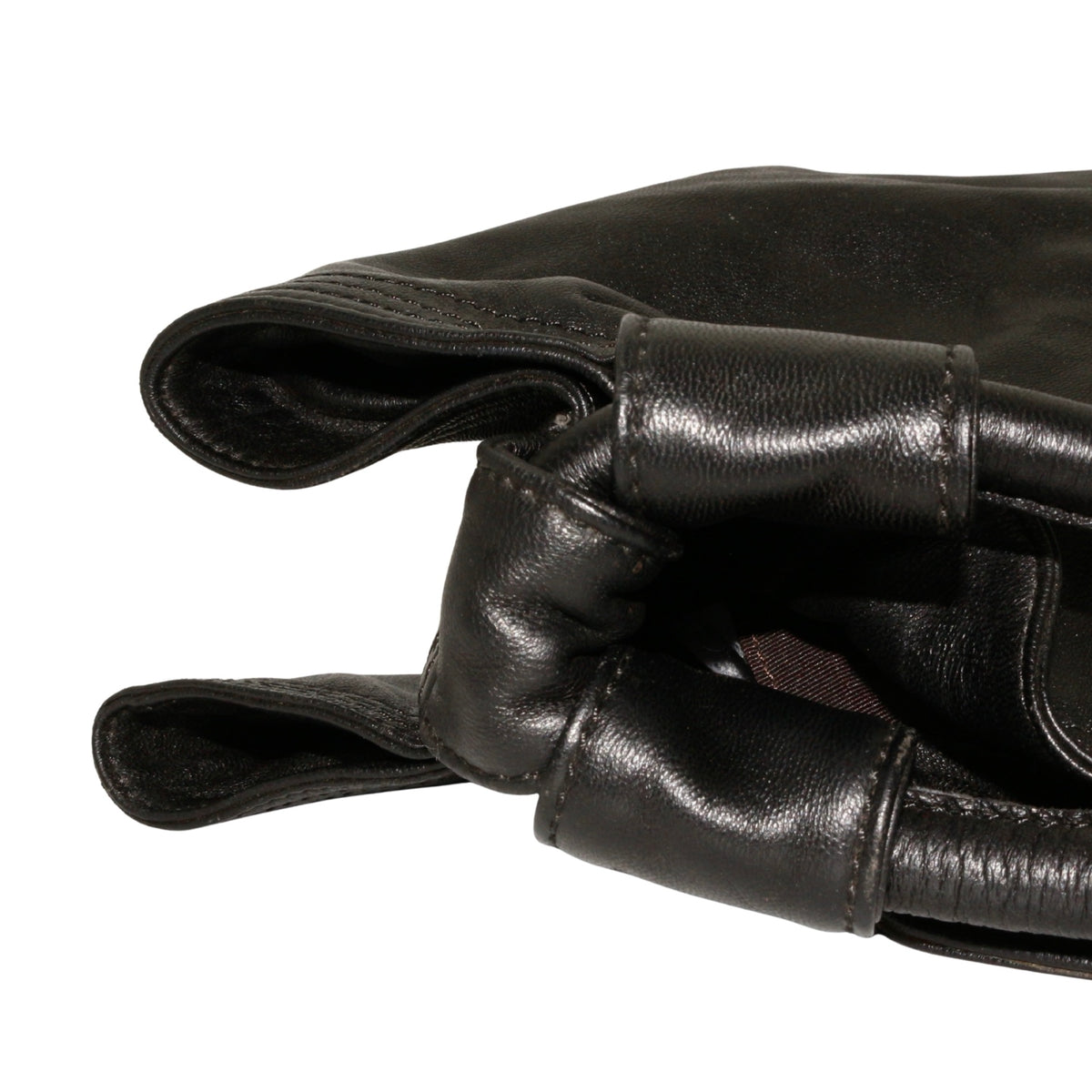 LOEWE Black Lambskin Large Handheld Dumpling Bag [Used]