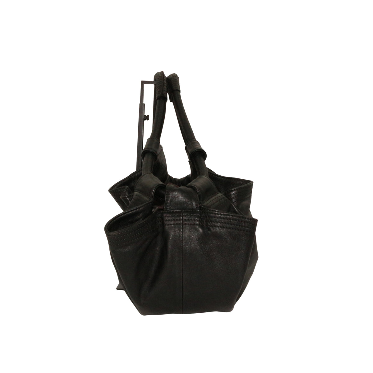 LOEWE Black Lambskin Large Handheld Dumpling Bag [Used]