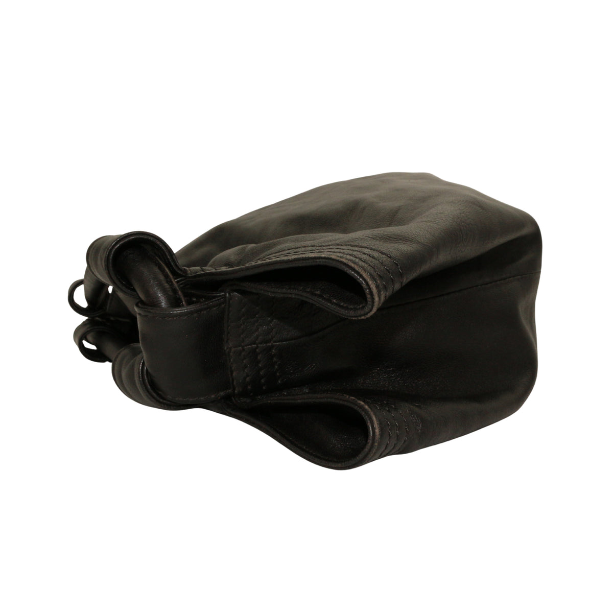 LOEWE Black Lambskin Large Handheld Dumpling Bag [Used]