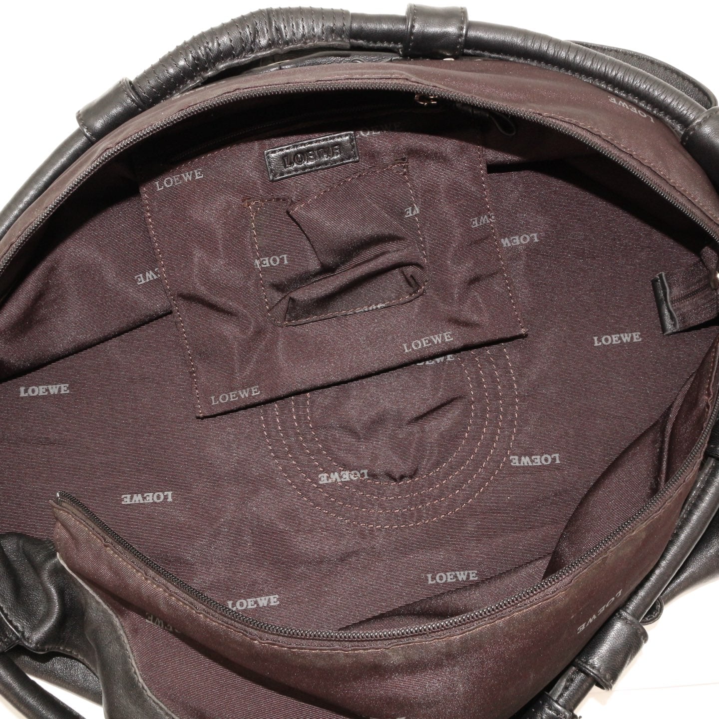 LOEWE Black Lambskin Large Handheld Dumpling Bag [Used]