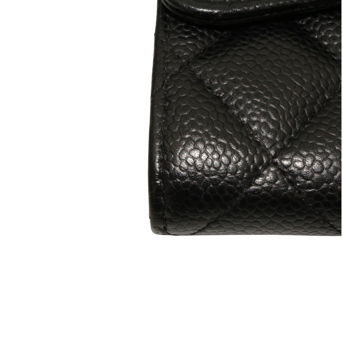 CHANEL Black Caviar Quilted Long Wallet [Used]