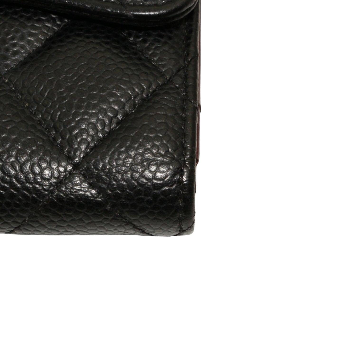 CHANEL Black Caviar Quilted Long Wallet [Used]