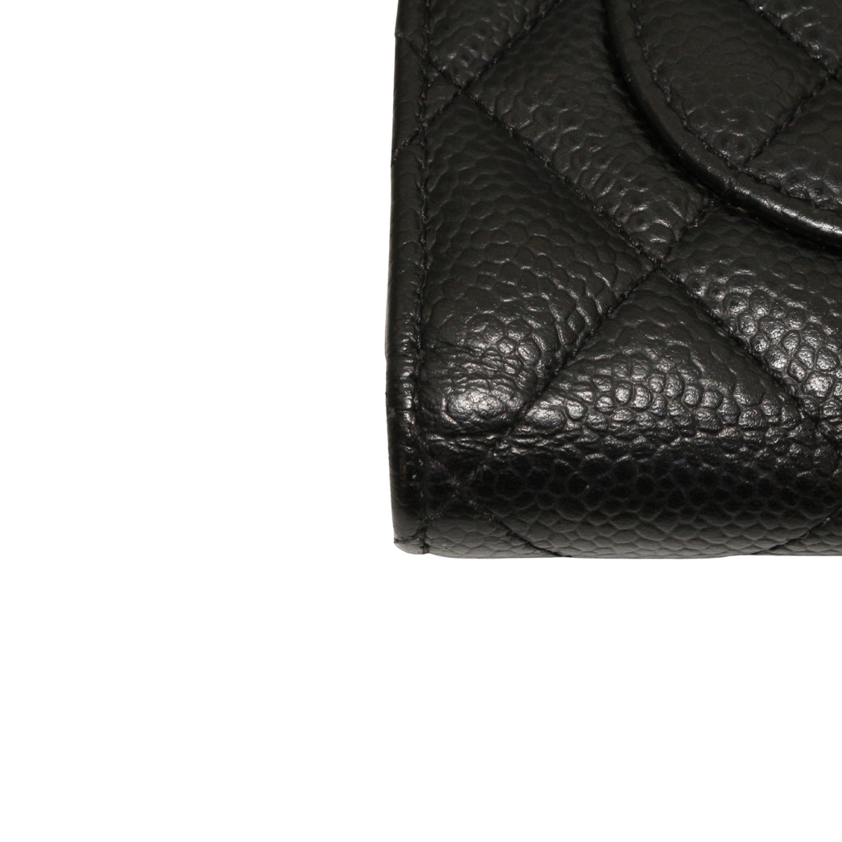 CHANEL Black Caviar Quilted Long Wallet [Used]