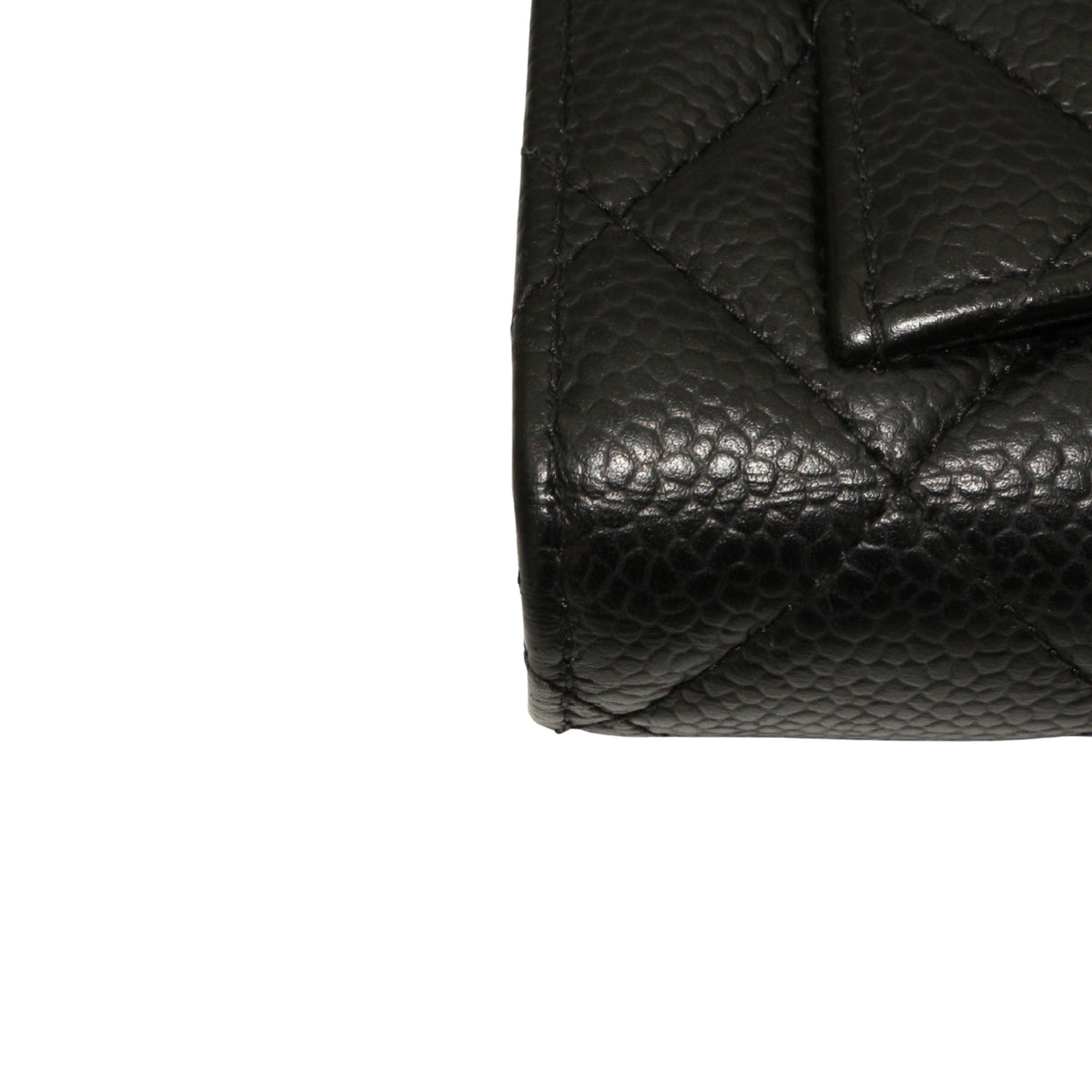 CHANEL Black Caviar Quilted Long Wallet [Used]