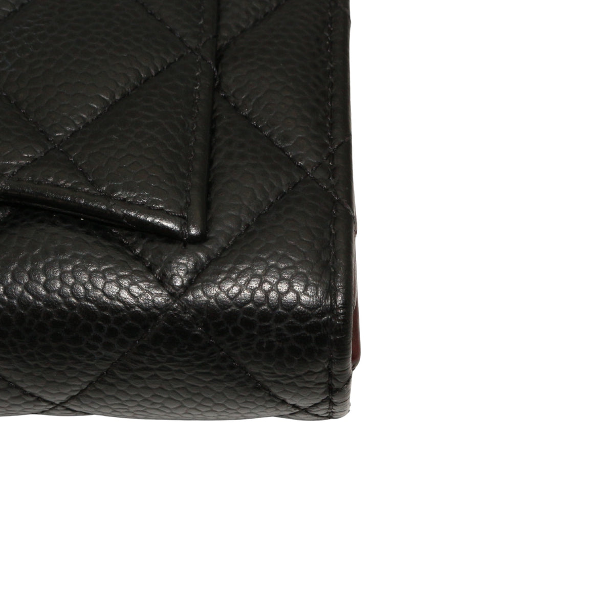 CHANEL Black Caviar Quilted Long Wallet [Used]