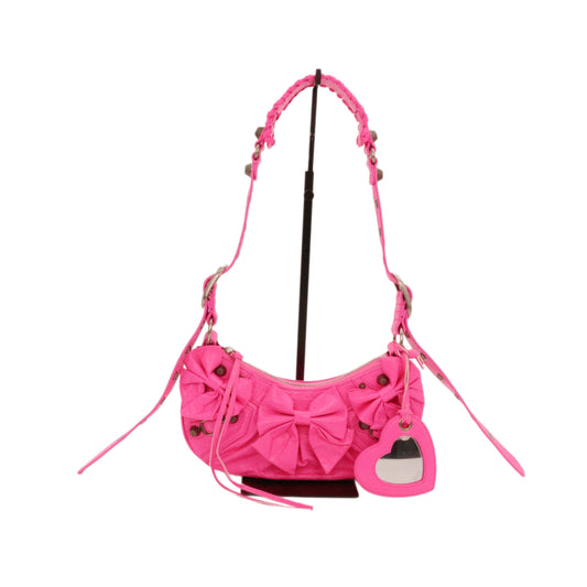 BALENCIAGA Pink Leather Valentine's Limited Edition City Shoulder Bag [Used]