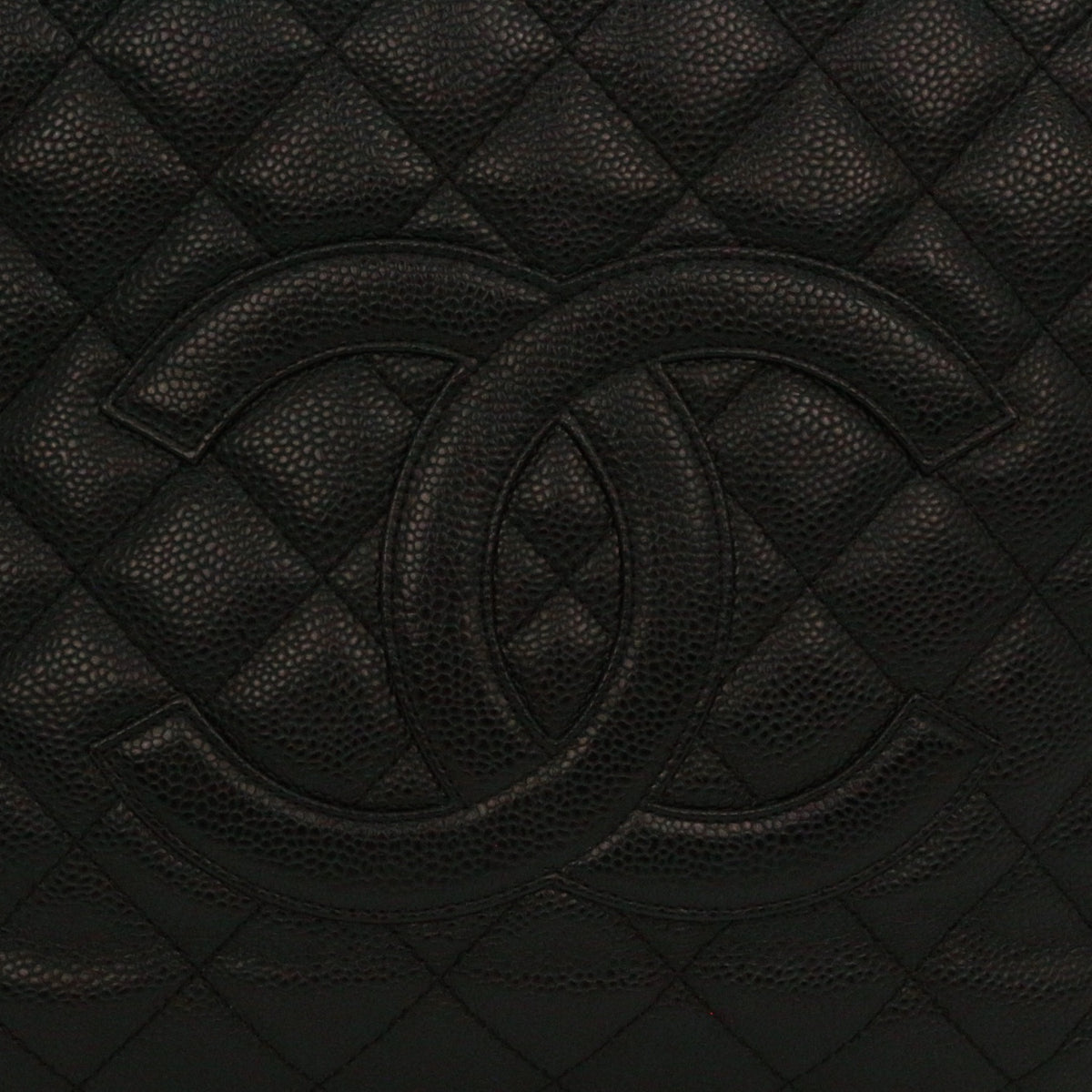 CHANEL Black Caviar Grand Shopping Tote GST [Used]