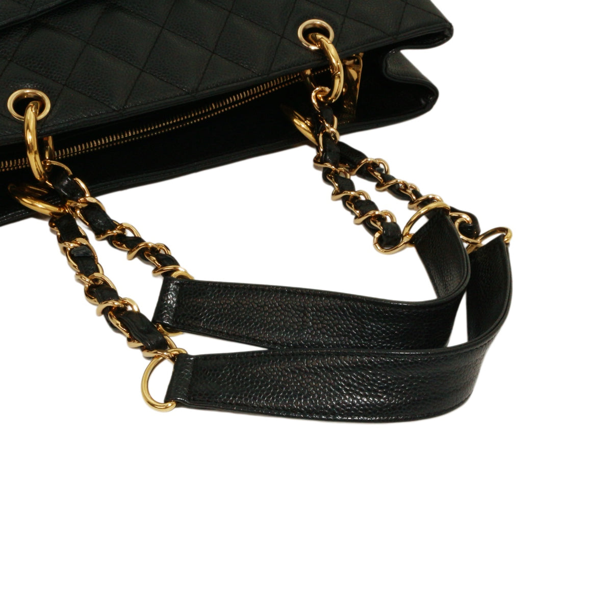 CHANEL Black Caviar Grand Shopping Tote GST [Used]