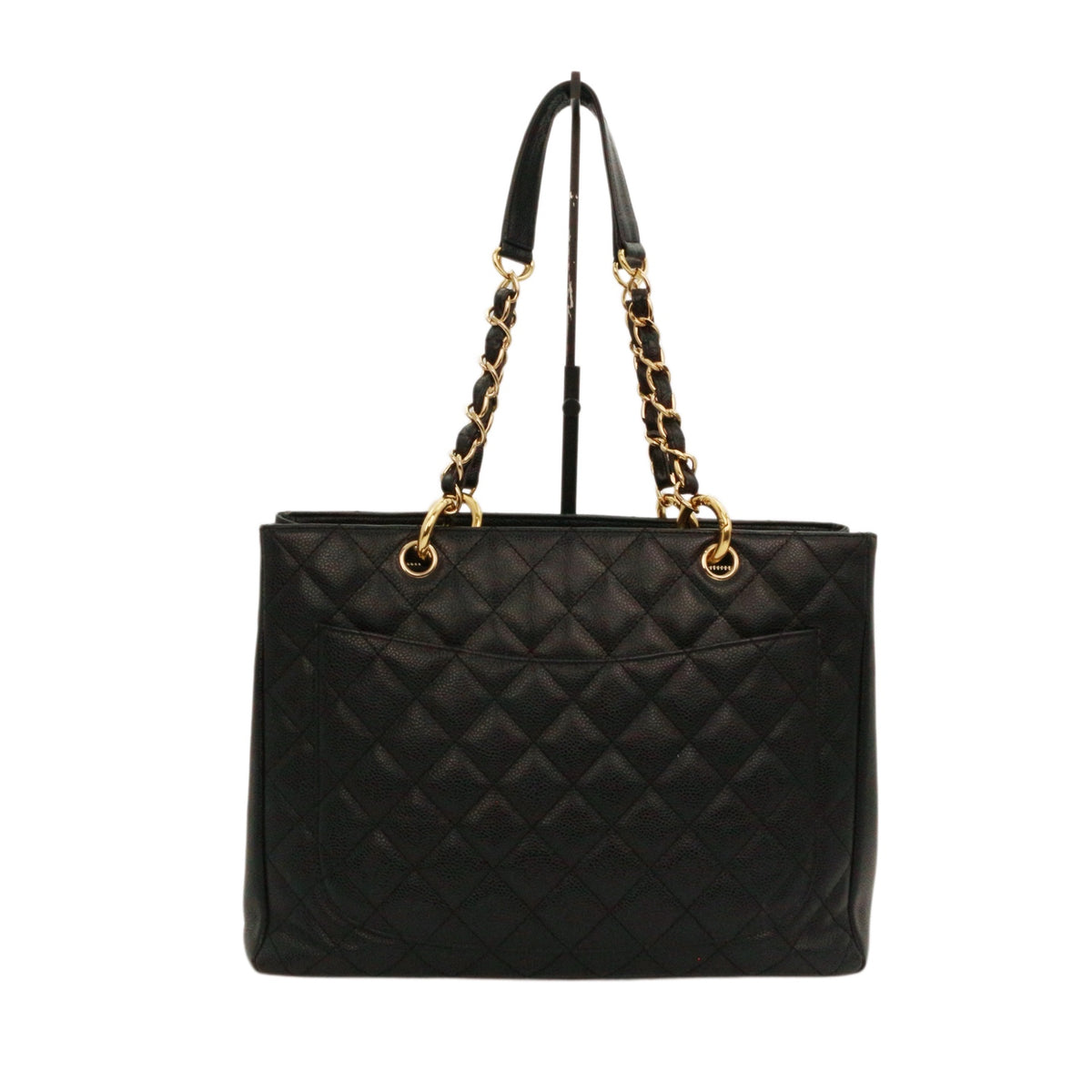 CHANEL Black Caviar Grand Shopping Tote GST [Used]
