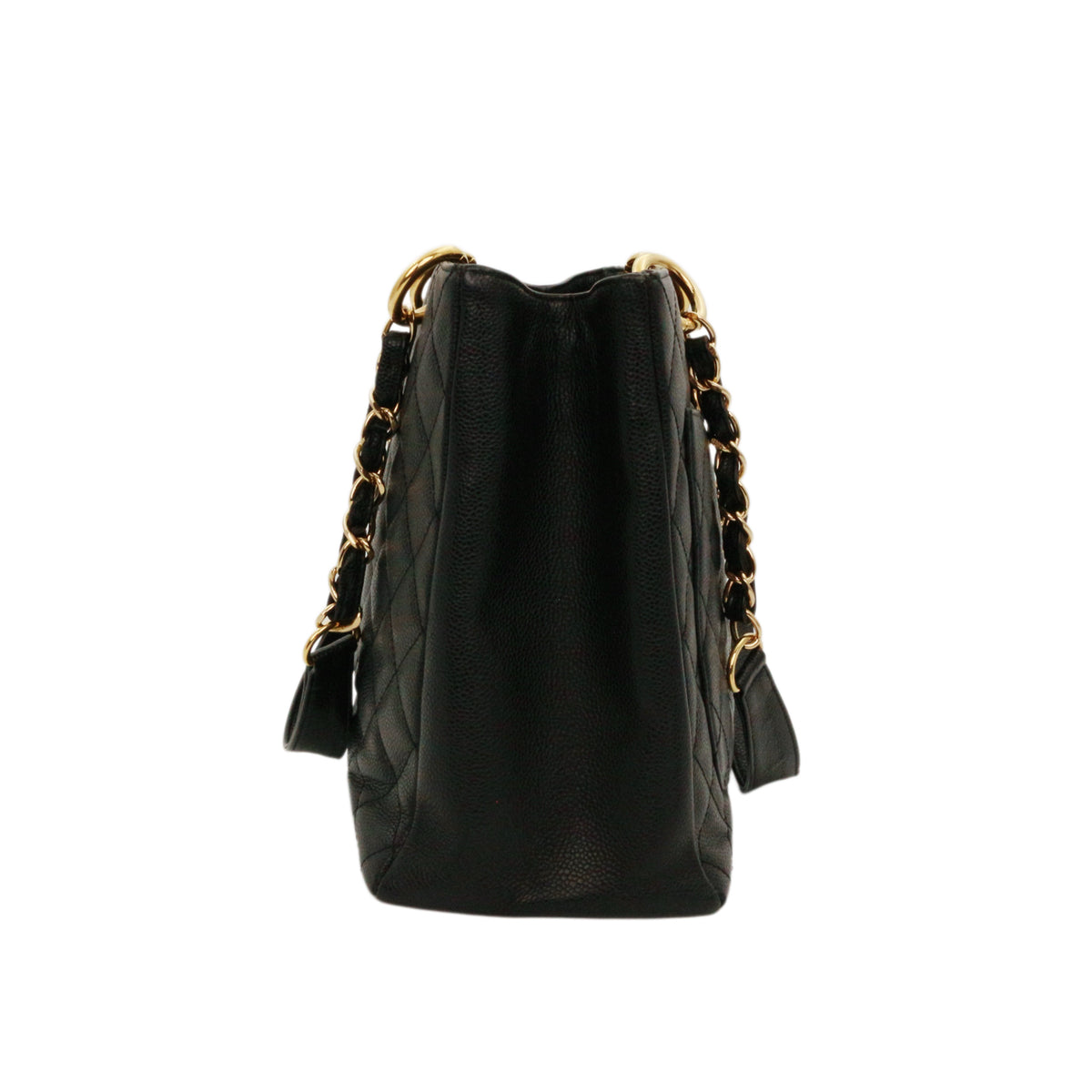 CHANEL Black Caviar Grand Shopping Tote GST [Used]