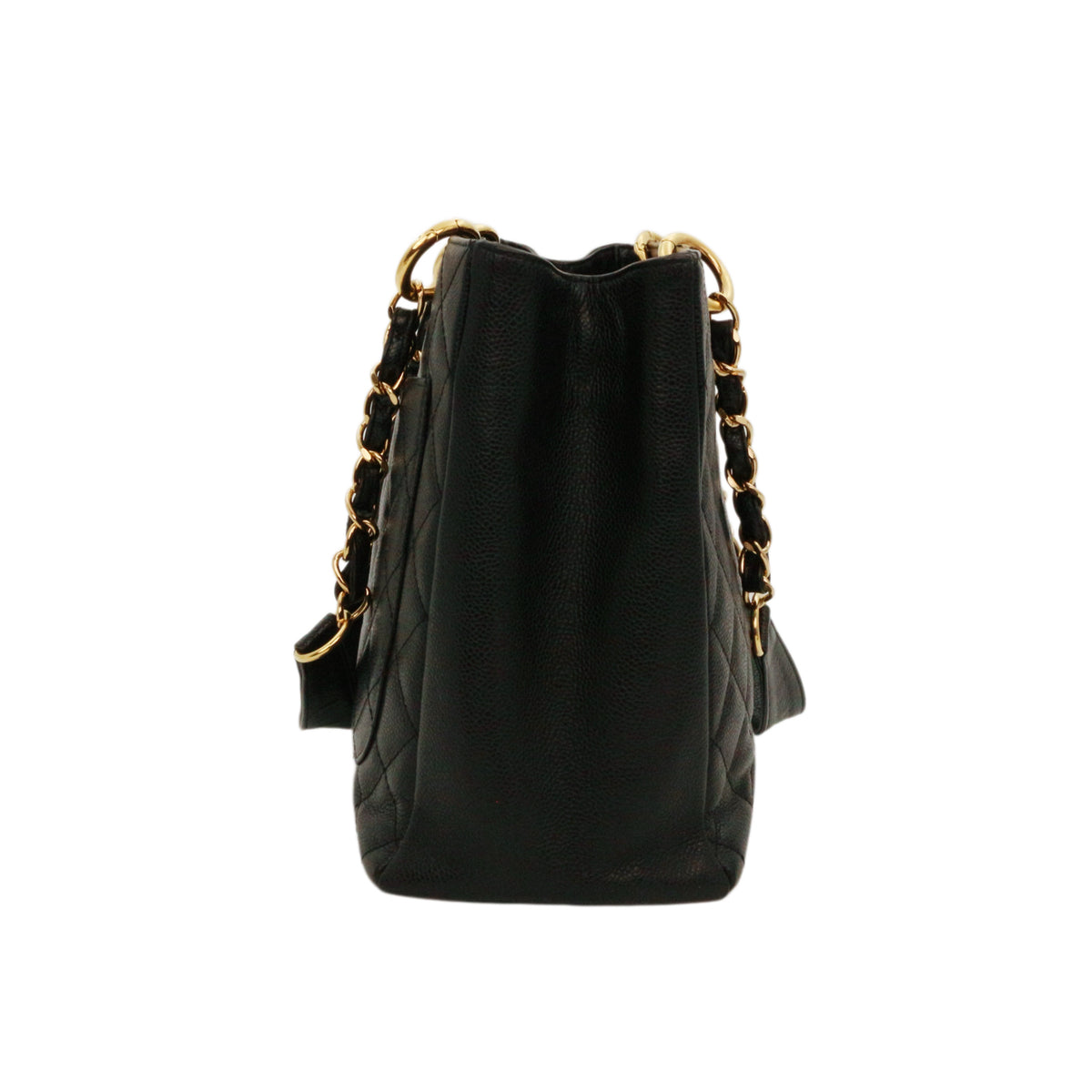 CHANEL Black Caviar Grand Shopping Tote GST [Used]