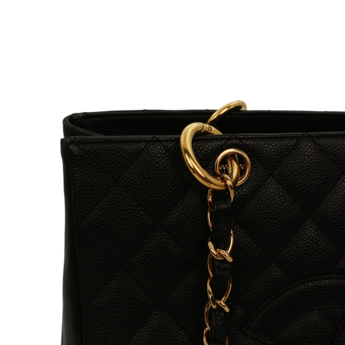 CHANEL Black Caviar Grand Shopping Tote GST [Used]