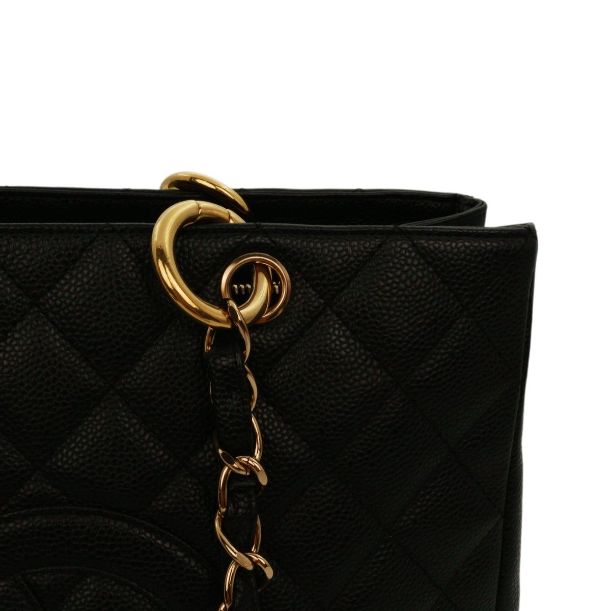 CHANEL Black Caviar Grand Shopping Tote GST [Used]