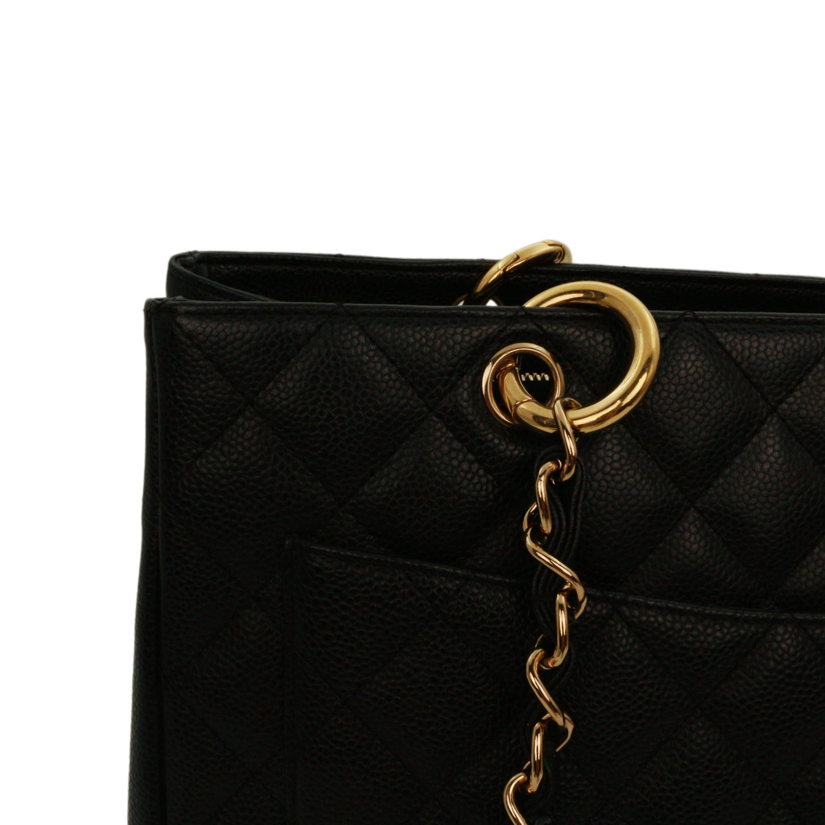 CHANEL Black Caviar Grand Shopping Tote GST [Used]