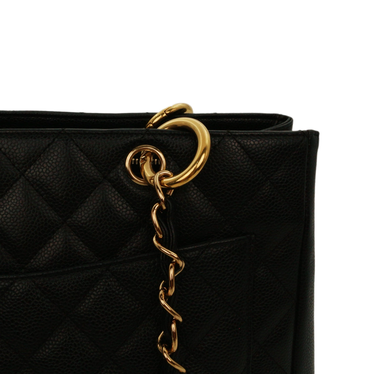 CHANEL Black Caviar Grand Shopping Tote GST [Used]
