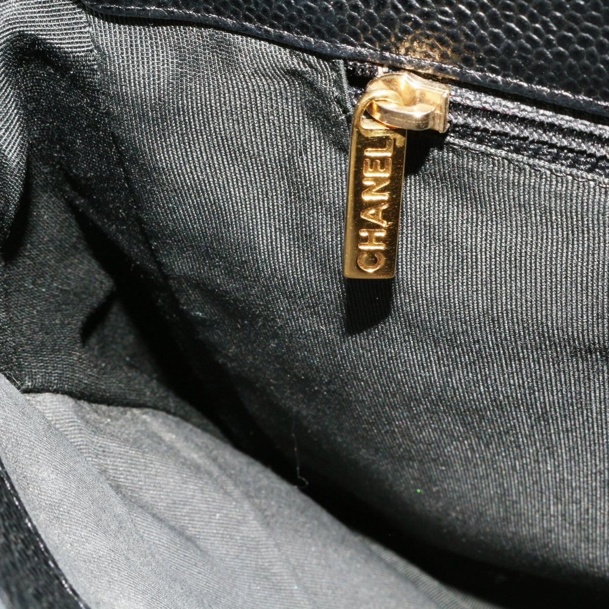 CHANEL Black Caviar Grand Shopping Tote GST [Used]