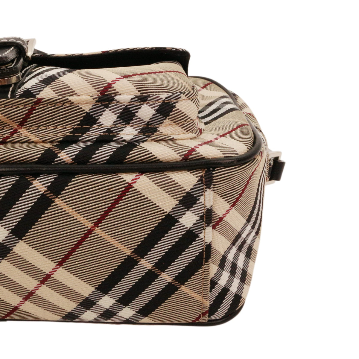 BURBERRY Haymarket Check Canvas & Leather Flap Crossbody Bag [Used]