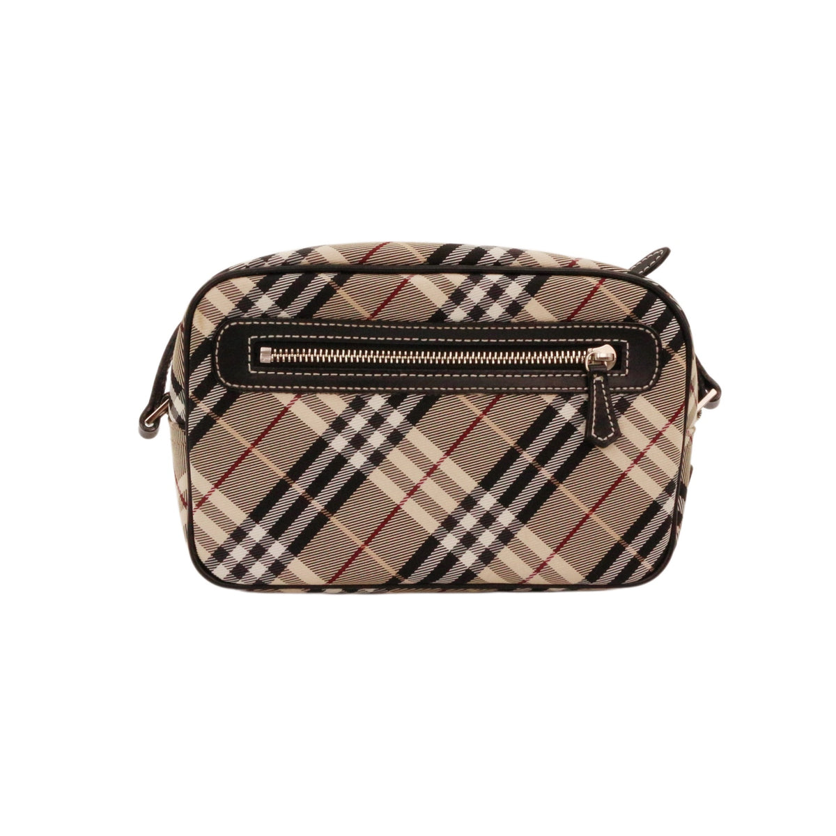 BURBERRY Haymarket Check Canvas & Leather Flap Crossbody Bag [Used]