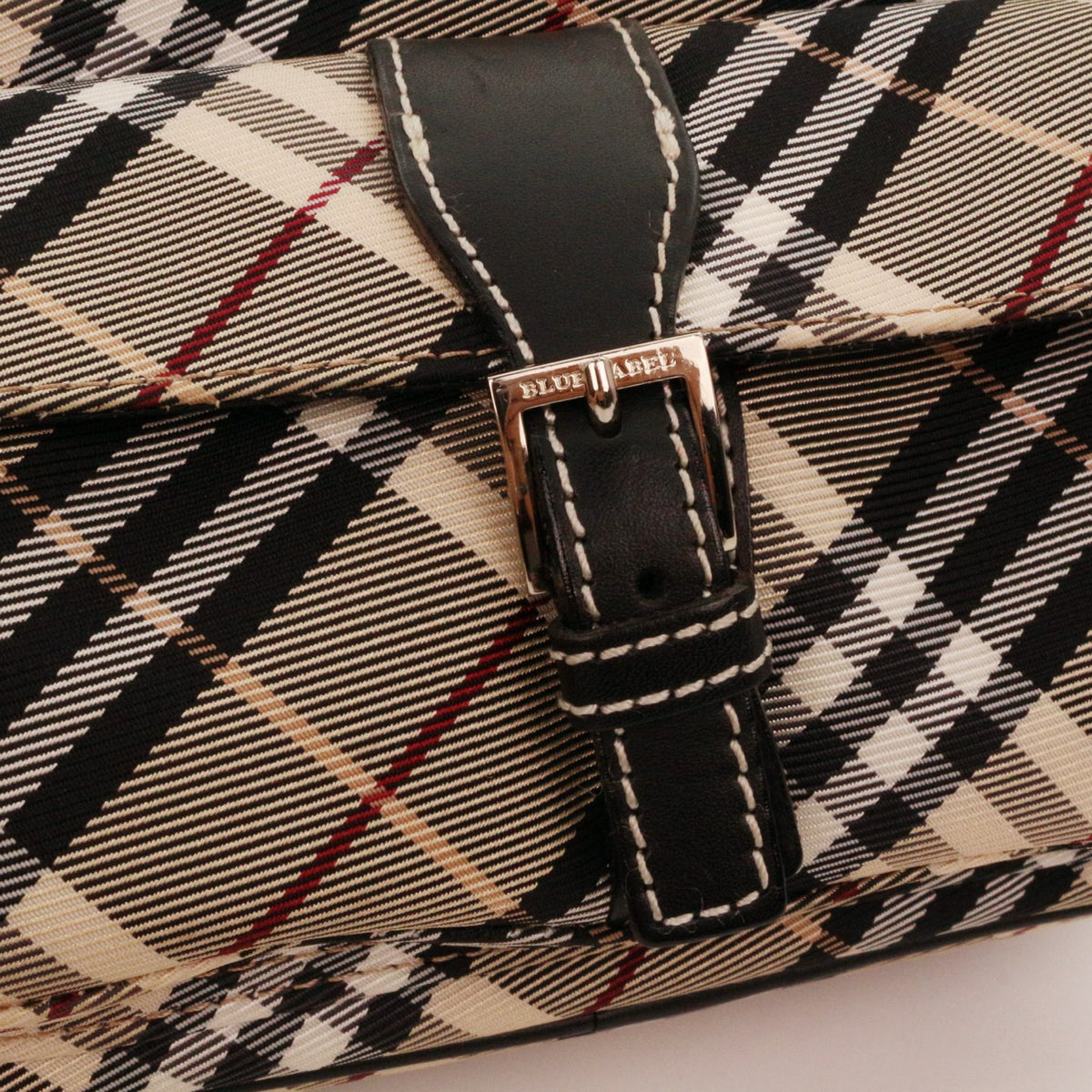 BURBERRY Haymarket Check Canvas & Leather Flap Crossbody Bag [Used]